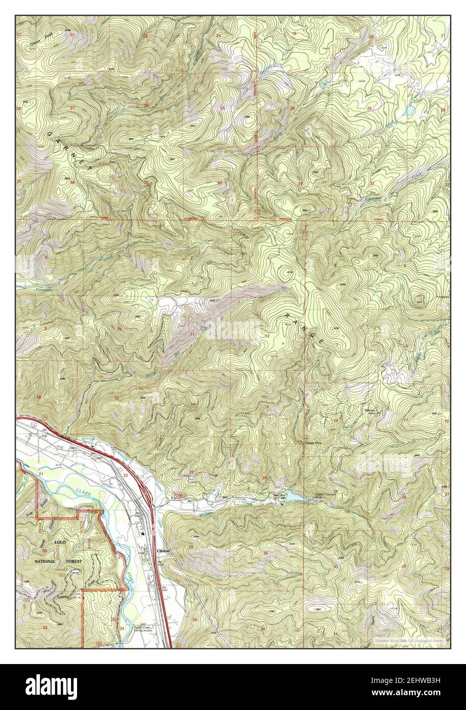 Clinton, Montana, map 1999, 124000, United States of America by