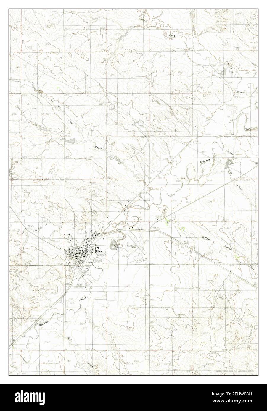 Circle, Montana, map 1983, 124000, United States of America by