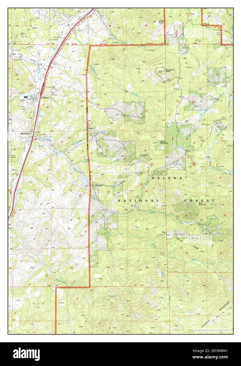 Clancy, Montana, map 2001, 124000, United States of America by