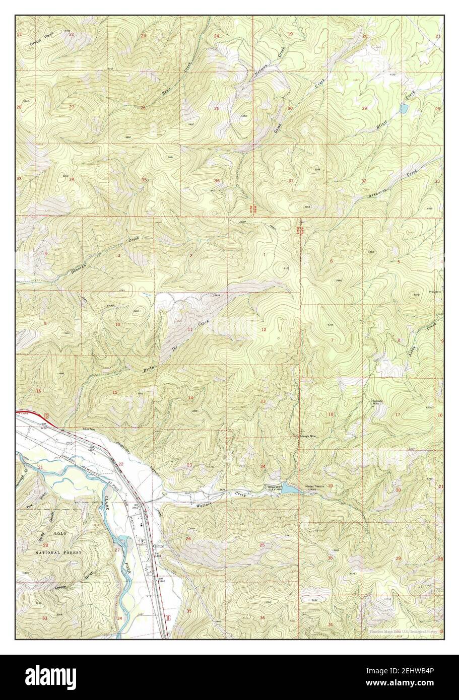 Clinton montana map hires stock photography and images Alamy