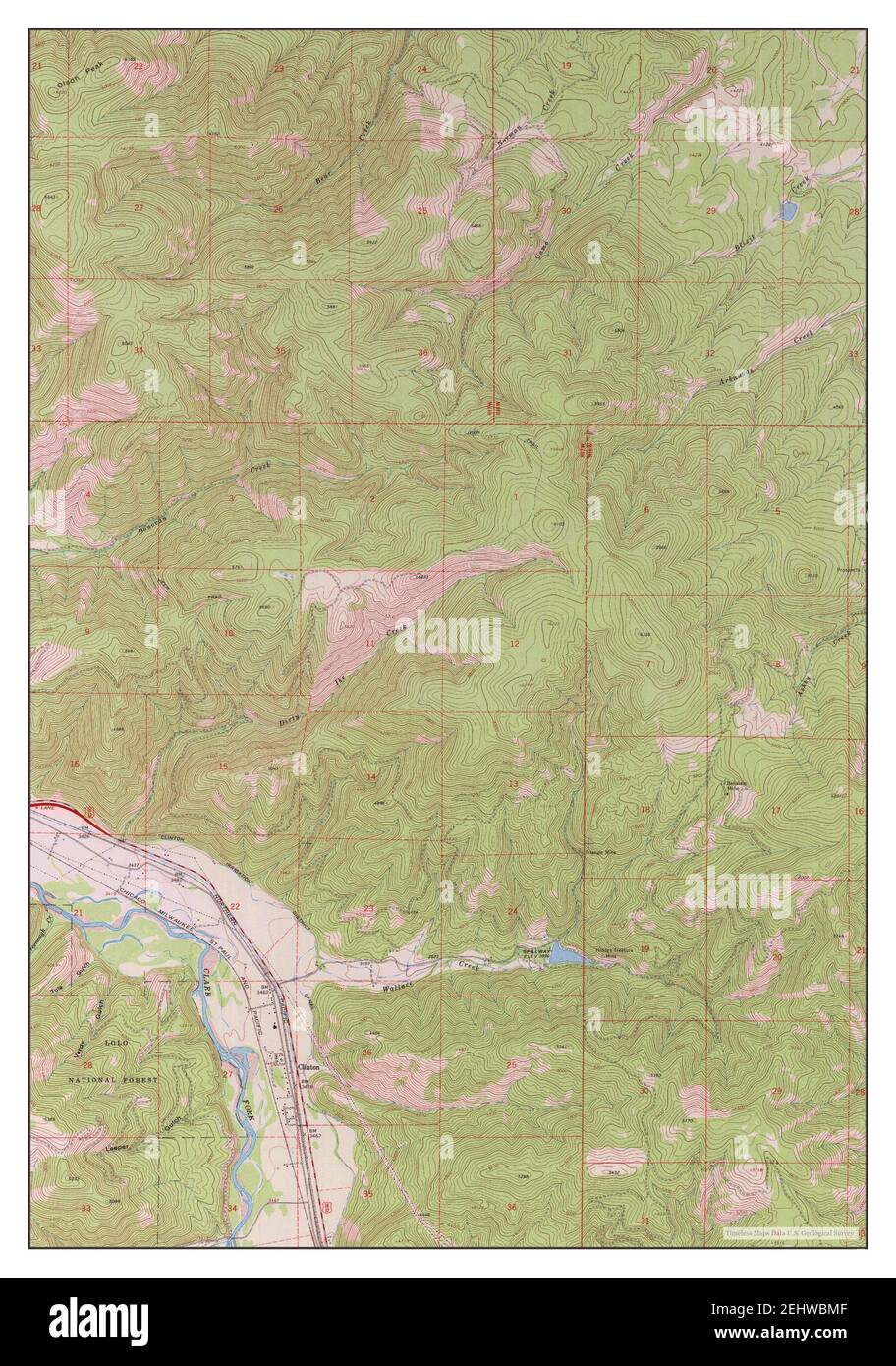 Clinton montana map Cut Out Stock Images & Pictures Alamy