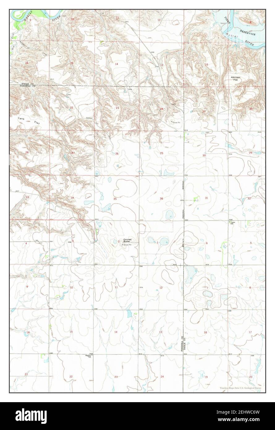 Conrad, Montana, map 1967, 124000, United States of America by