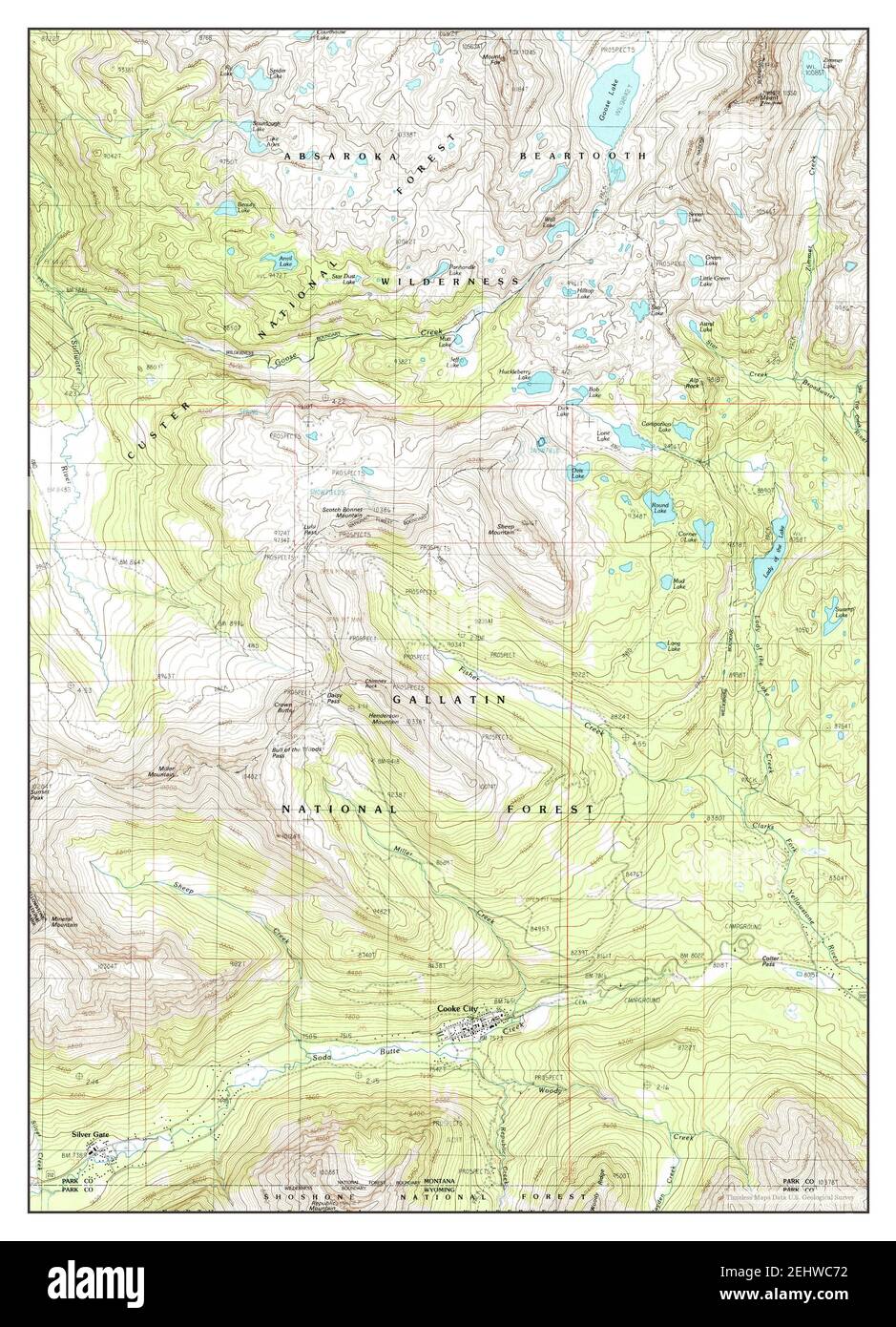 Cooke City Montana Map Cooke City, Montana, Map 1986, 1:24000, United States Of America By  Timeless Maps, Data U.s. Geological Survey Stock Photo - Alamy