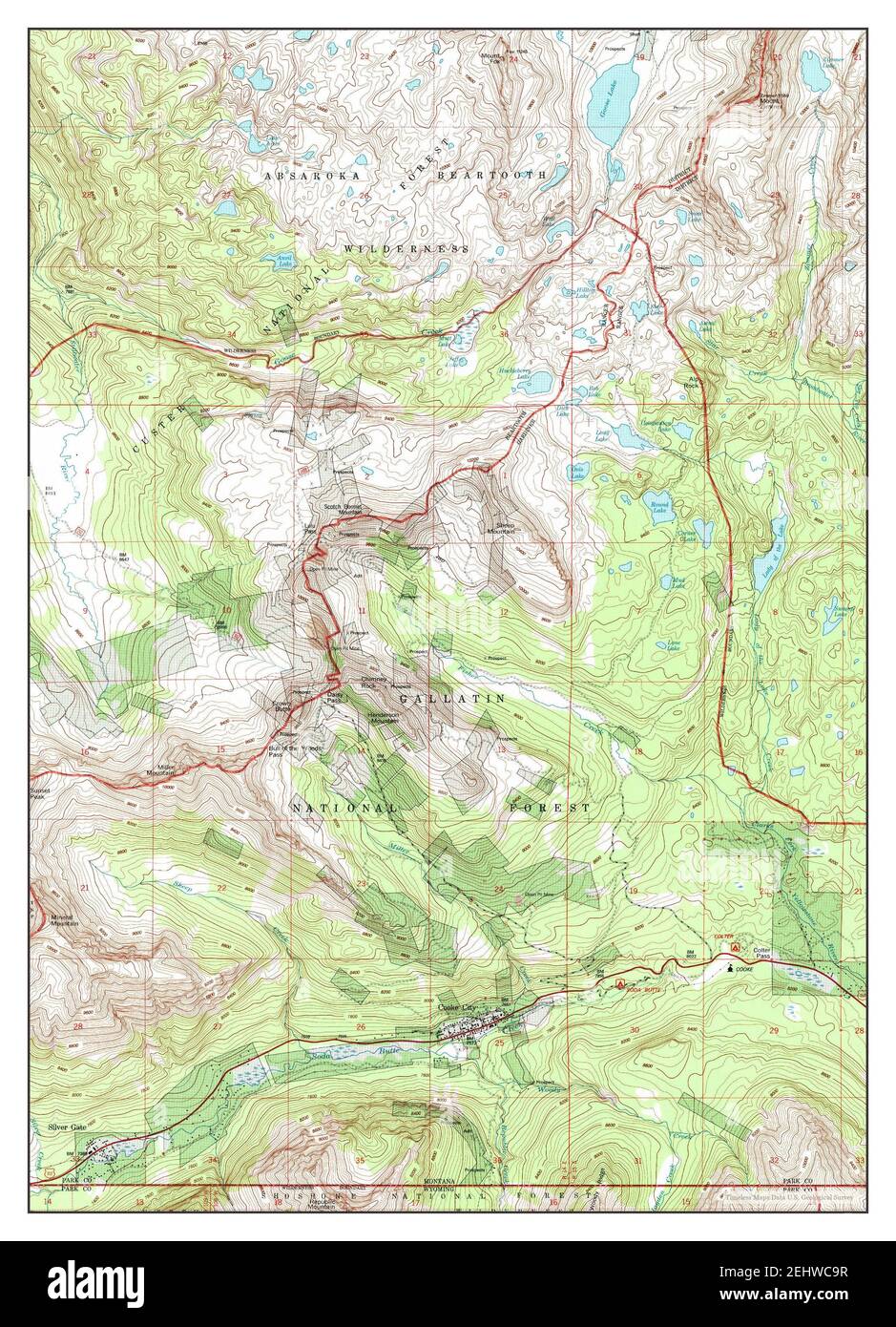 Cooke City Montana Map Cooke City Montana Map 1991 1 24000 United States Of America By Timeless Maps Data U S Geological Survey Stock Photo Alamy