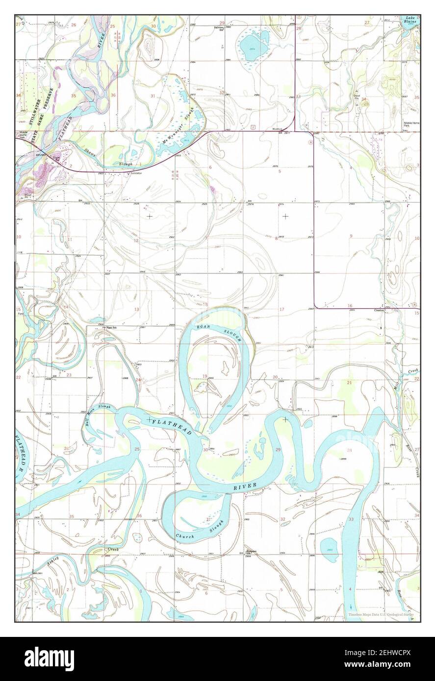 Creston, Montana, map 1991, 124000, United States of America by