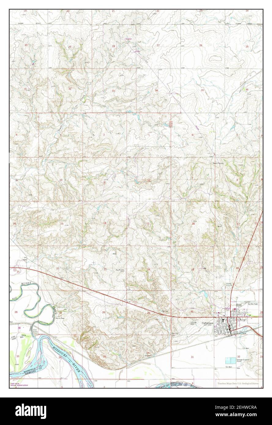 Culbertson, Montana, map 1969, 124000, United States of America by
