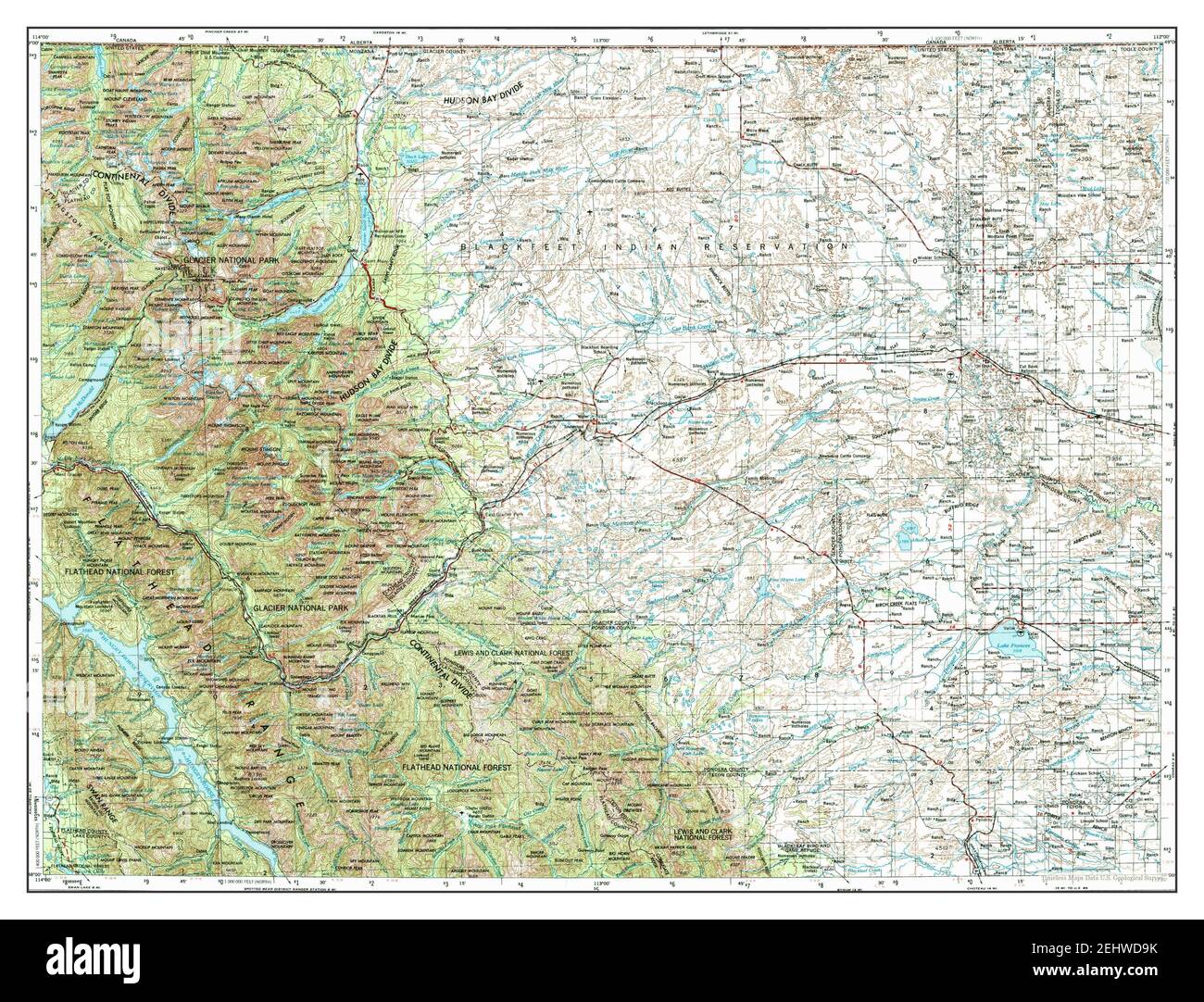 Cut Bank, Montana, map 1960, 1250000, United States of America by Timeless Maps, data U.S