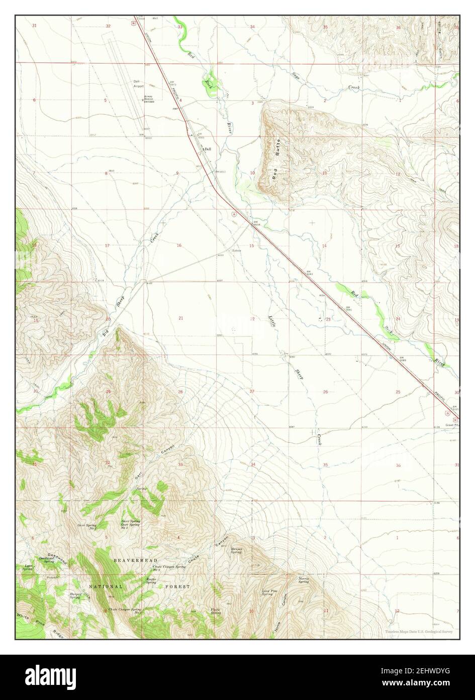 Dell montana map hires stock photography and images Alamy