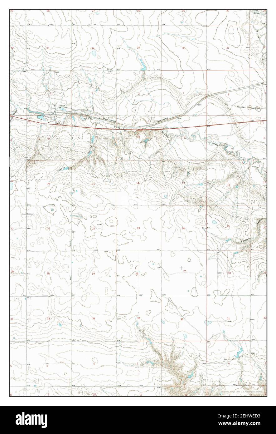 Devon, Montana, map 1970, 124000, United States of America by Timeless
