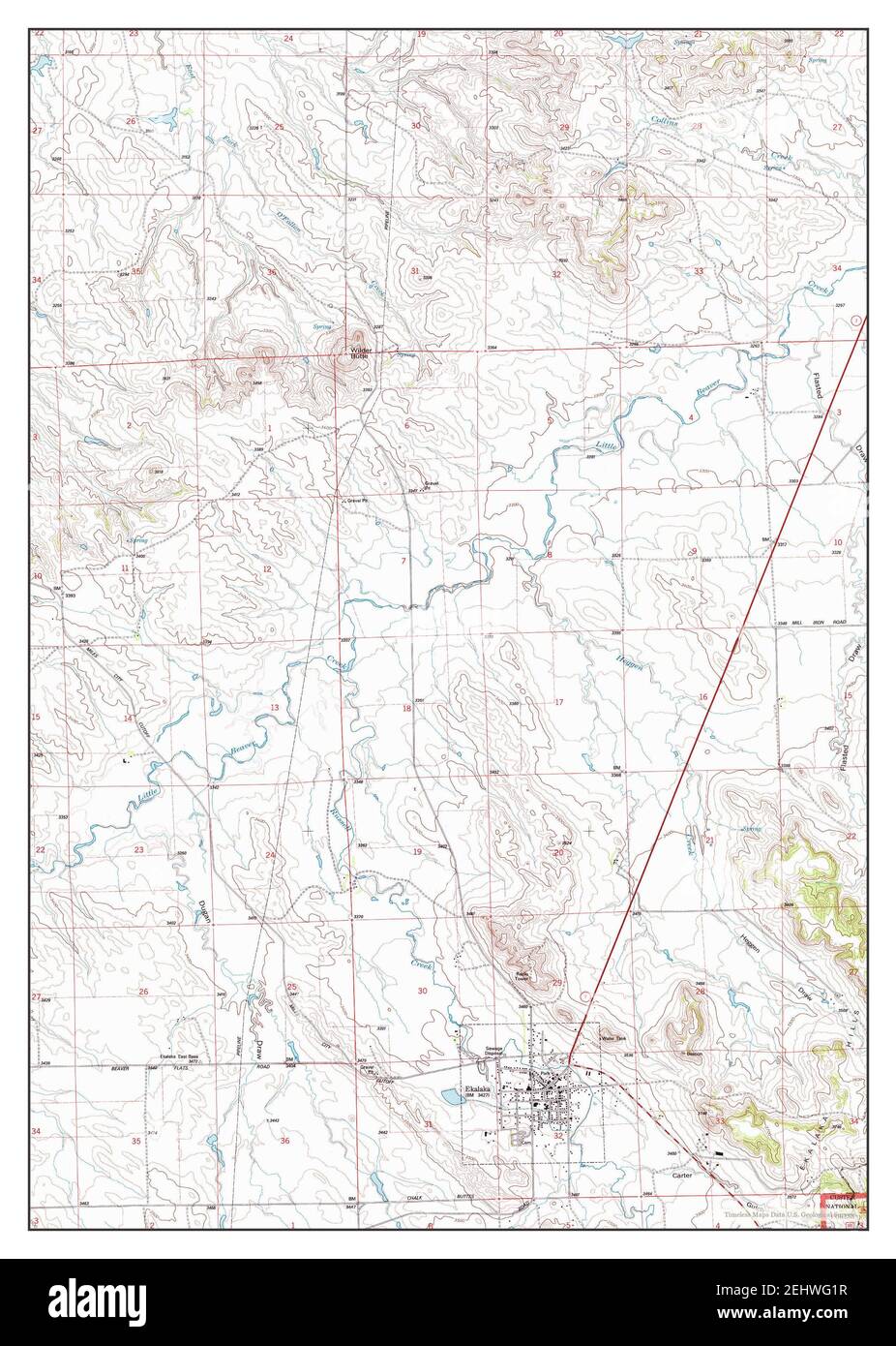 Map of ekalaka montana hires stock photography and images Alamy