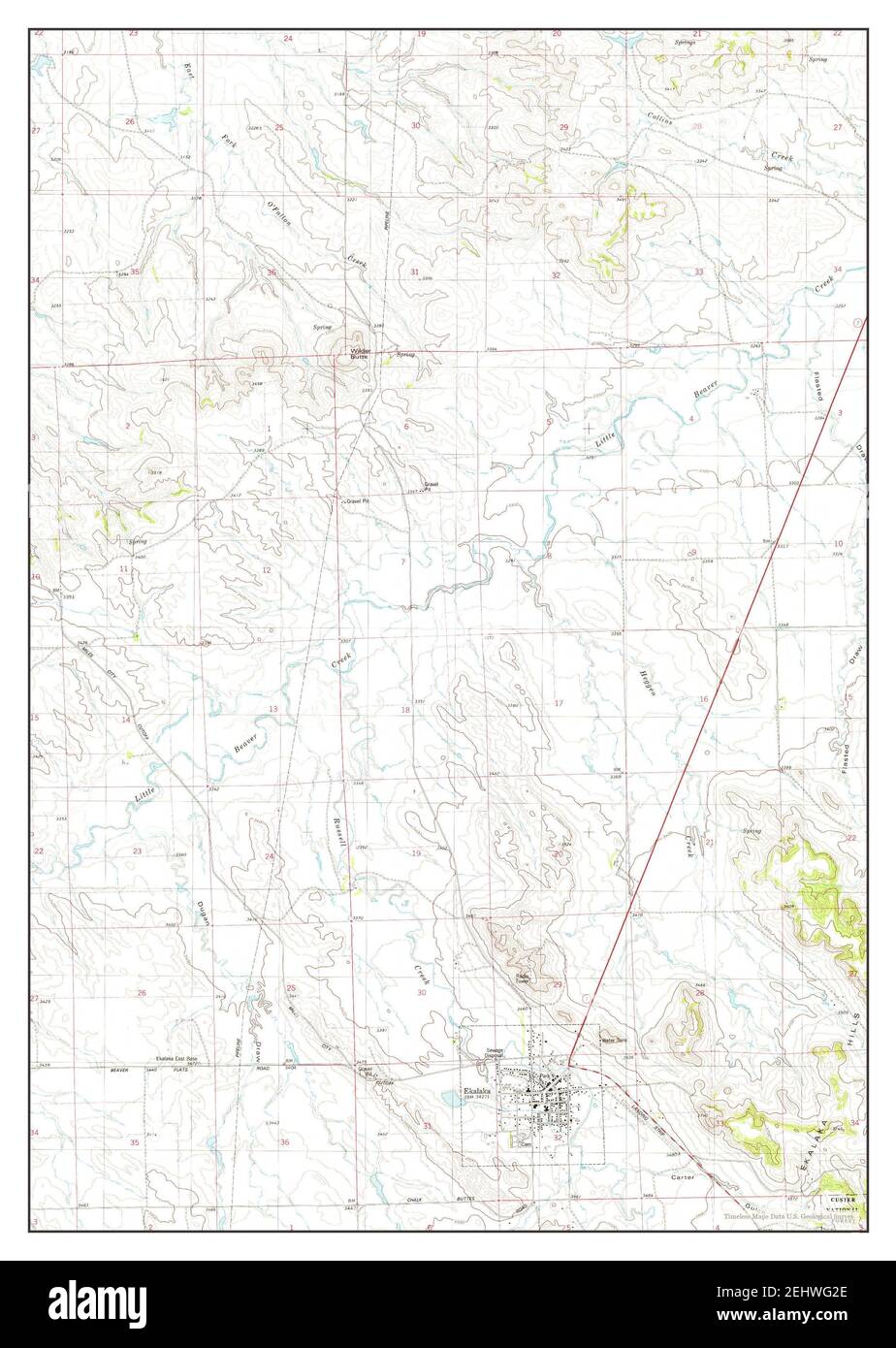 Ekalaka, Montana, map 1979, 124000, United States of America by