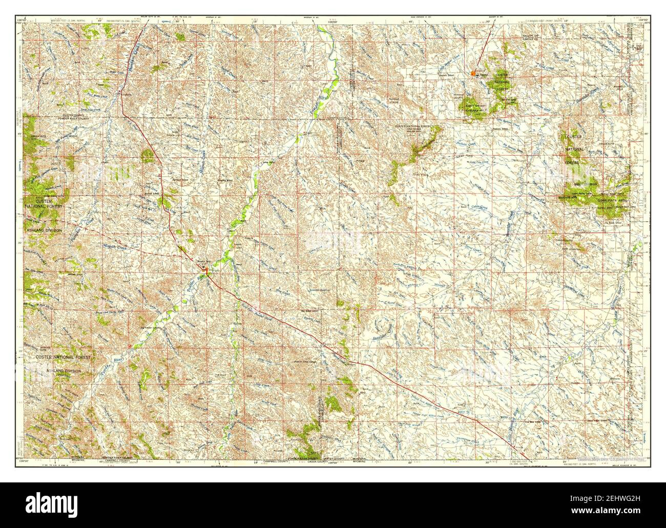 Map of ekalaka montana hires stock photography and images Alamy