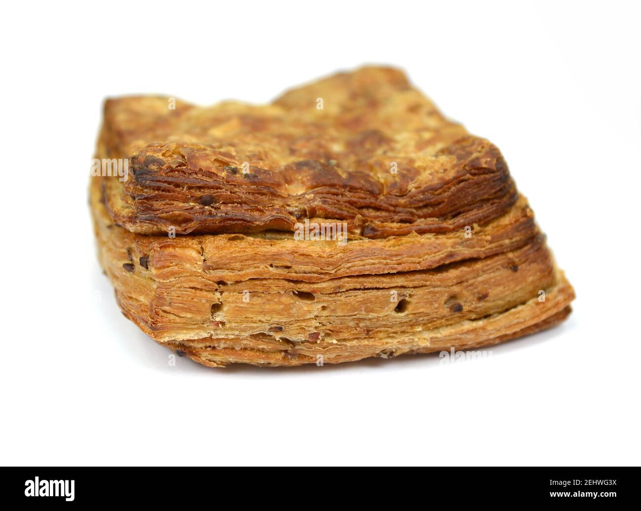 Puff Pastry Isolated on White Background Stock Photo - Alamy