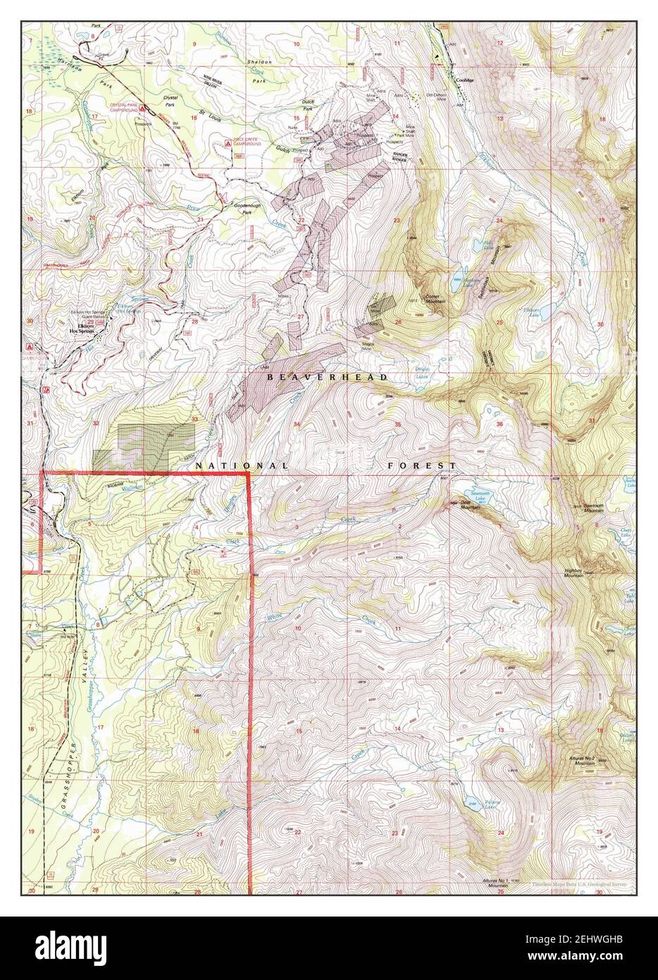 Hot springs montana map Cut Out Stock Images & Pictures Alamy