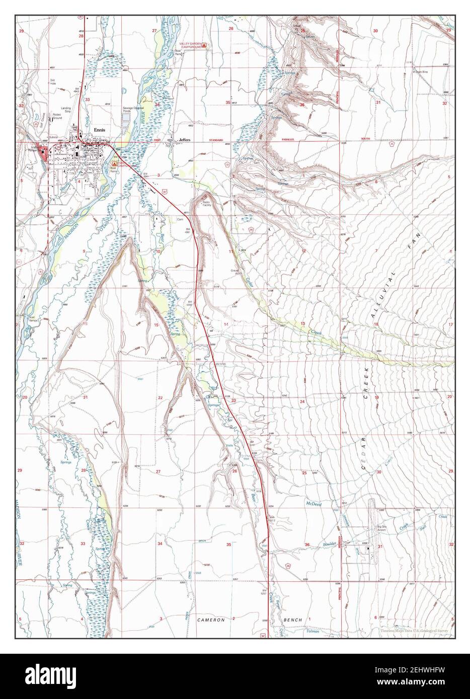 Map of ennis montana hires stock photography and images Alamy