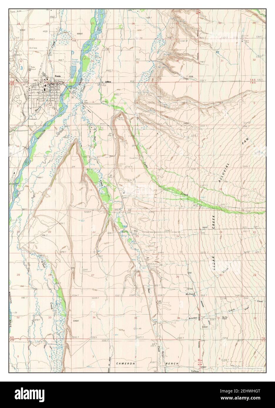 Map of ennis montana hires stock photography and images Alamy