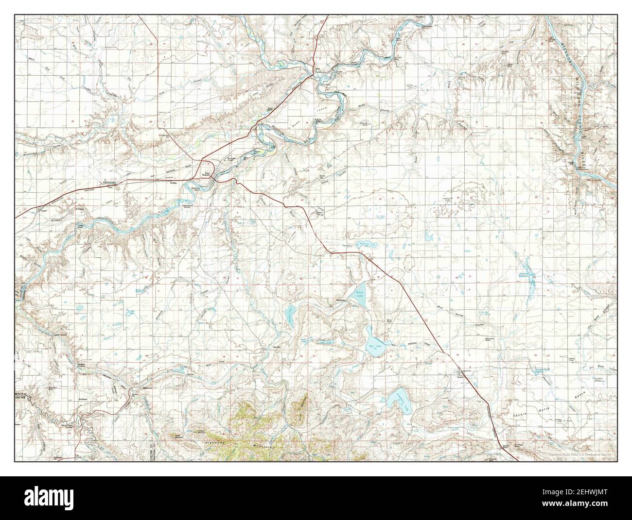 Fort Benton, Montana, map 1984, 1100000, United States of America by