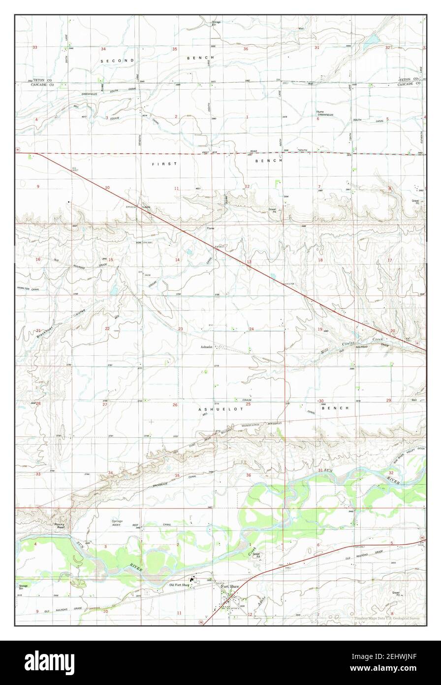 Fort Shaw Montana Map Fort Shaw, Montana, Map 1983, 1:24000, United States Of America By Timeless  Maps, Data U.s. Geological Survey Stock Photo - Alamy