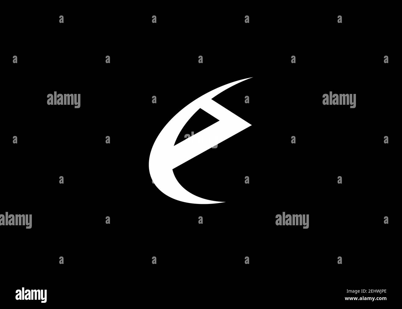 Black and white of e initial letter design Stock Vector Image & Art - Alamy