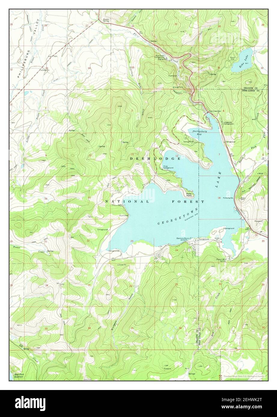 Georgetown Lake Montana Map Georgetown Lake, Montana, Map 1971, 1:24000, United States Of America By  Timeless Maps, Data U.s. Geological Survey Stock Photo - Alamy