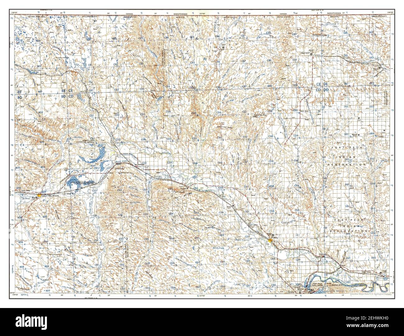 Glasgow montana map hires stock photography and images Alamy