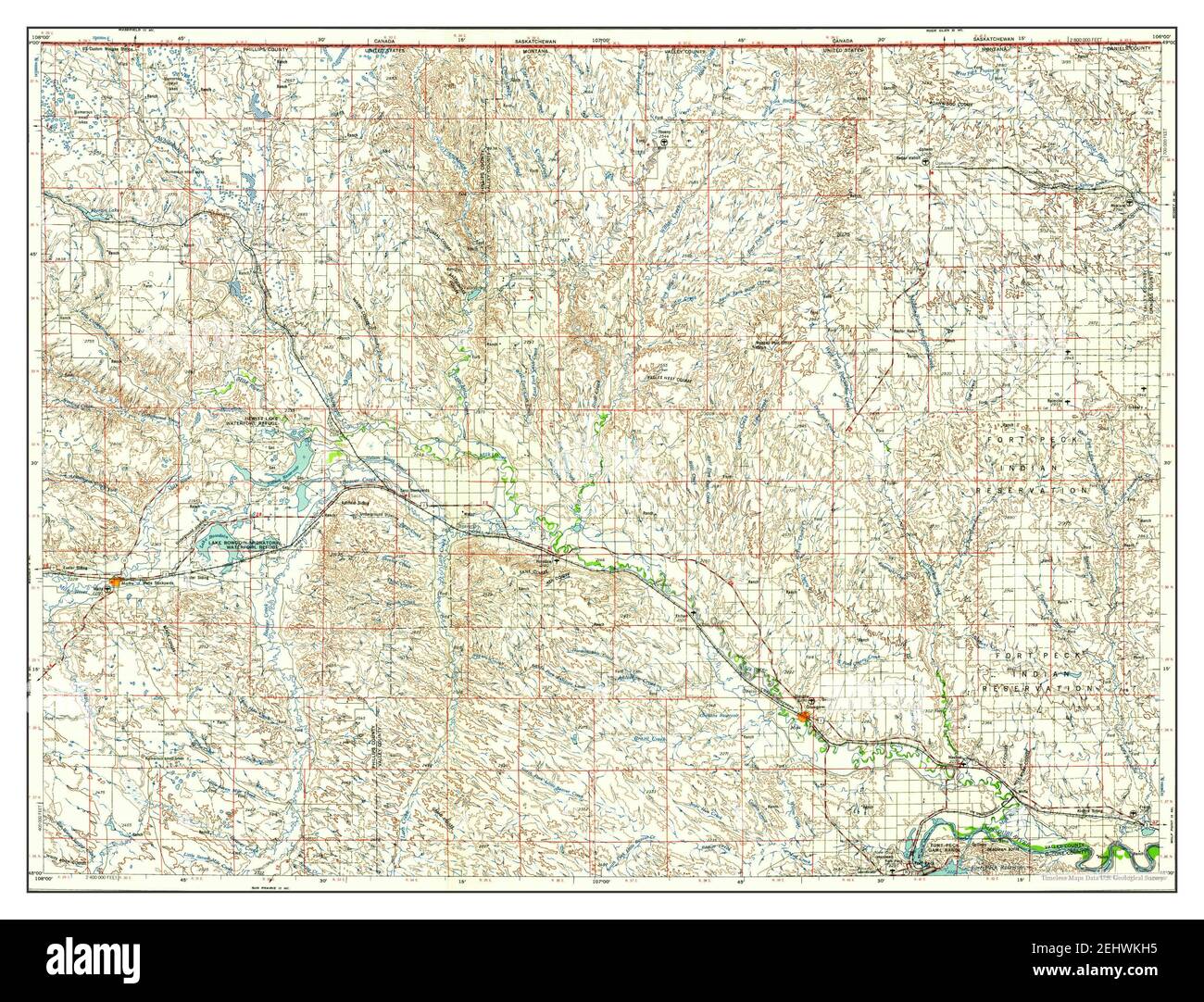 Glasgow montana map hires stock photography and images Alamy
