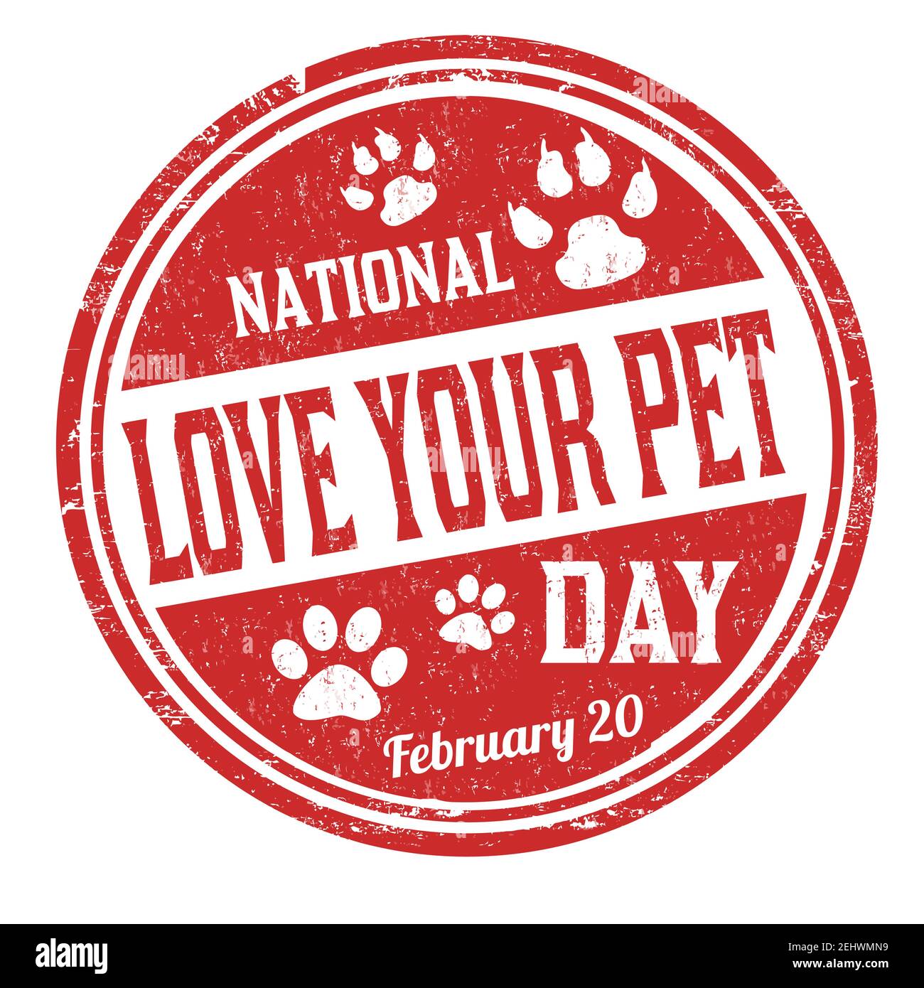 National love your pet day grunge rubber stamp on white background