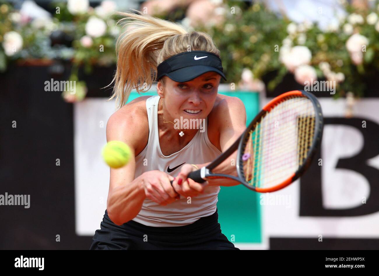 Tennis - WTA Premier 5 - Italian Open - Foro Italico, Rome, Italy - May 18, 2018   Ukraine's Elina Svitolina in action during her quarter final match against Germany's Angelique Kerber   REUTERS/Alessandro Bianchi Stock Photo