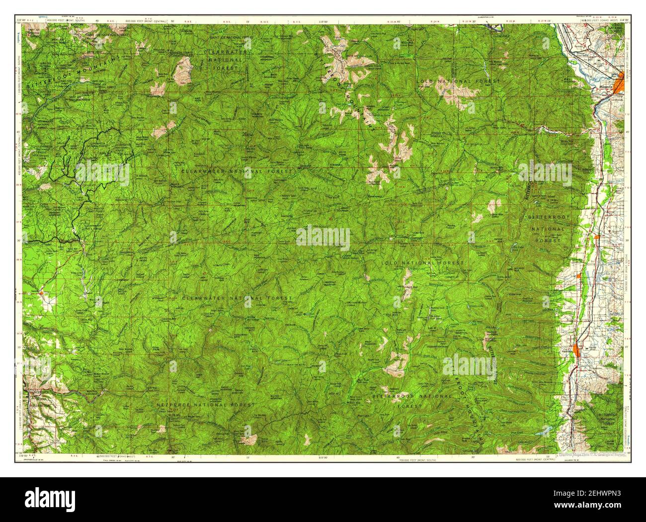 Map of hamilton montana hires stock photography and images Alamy