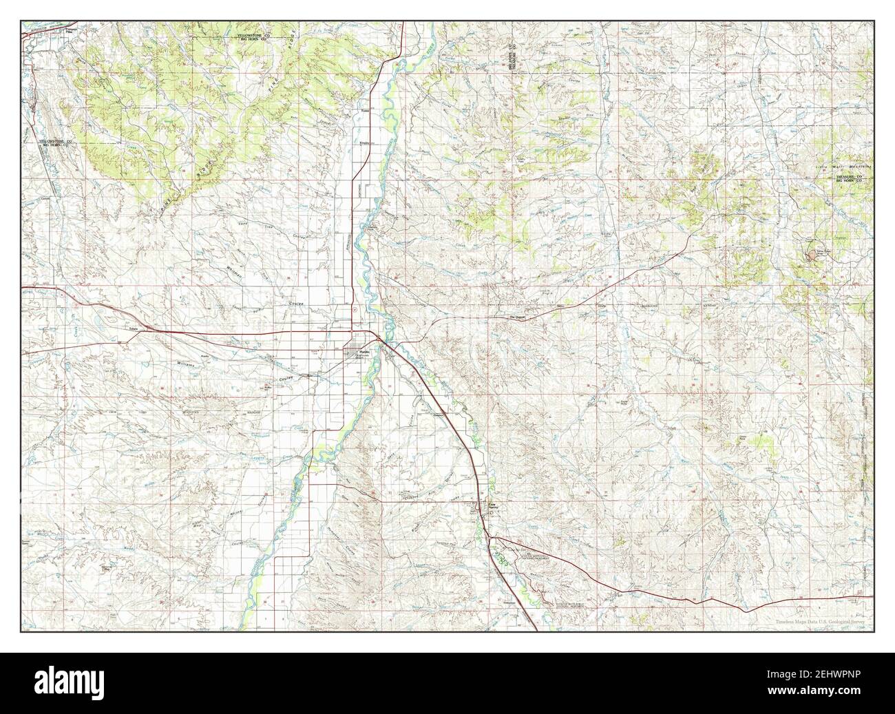 Hardin, Montana, map 1981, 1100000, United States of America by