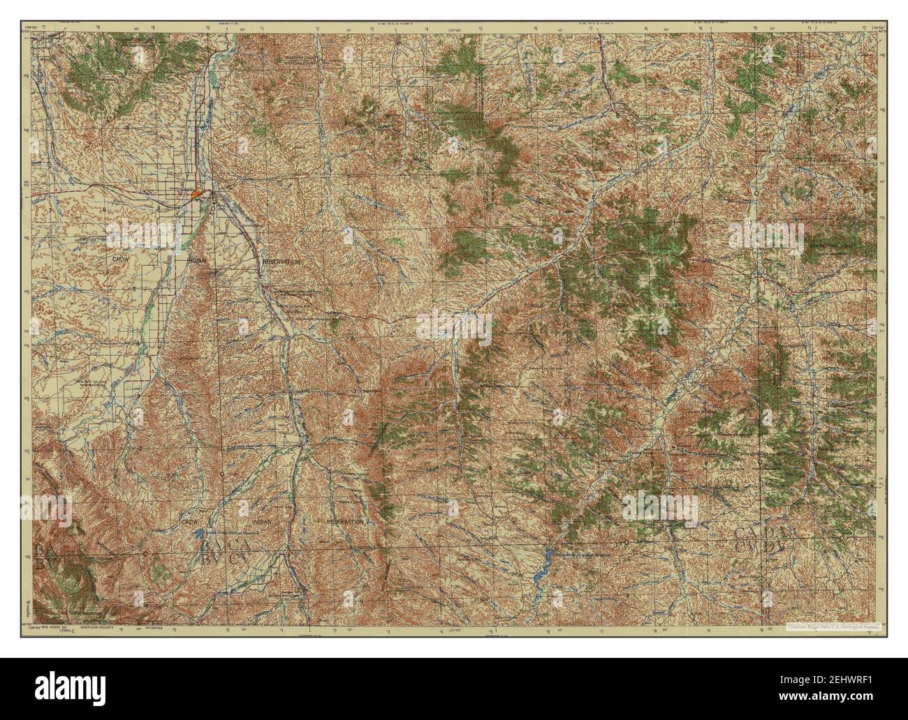 Hardin montana map hires stock photography and images Alamy