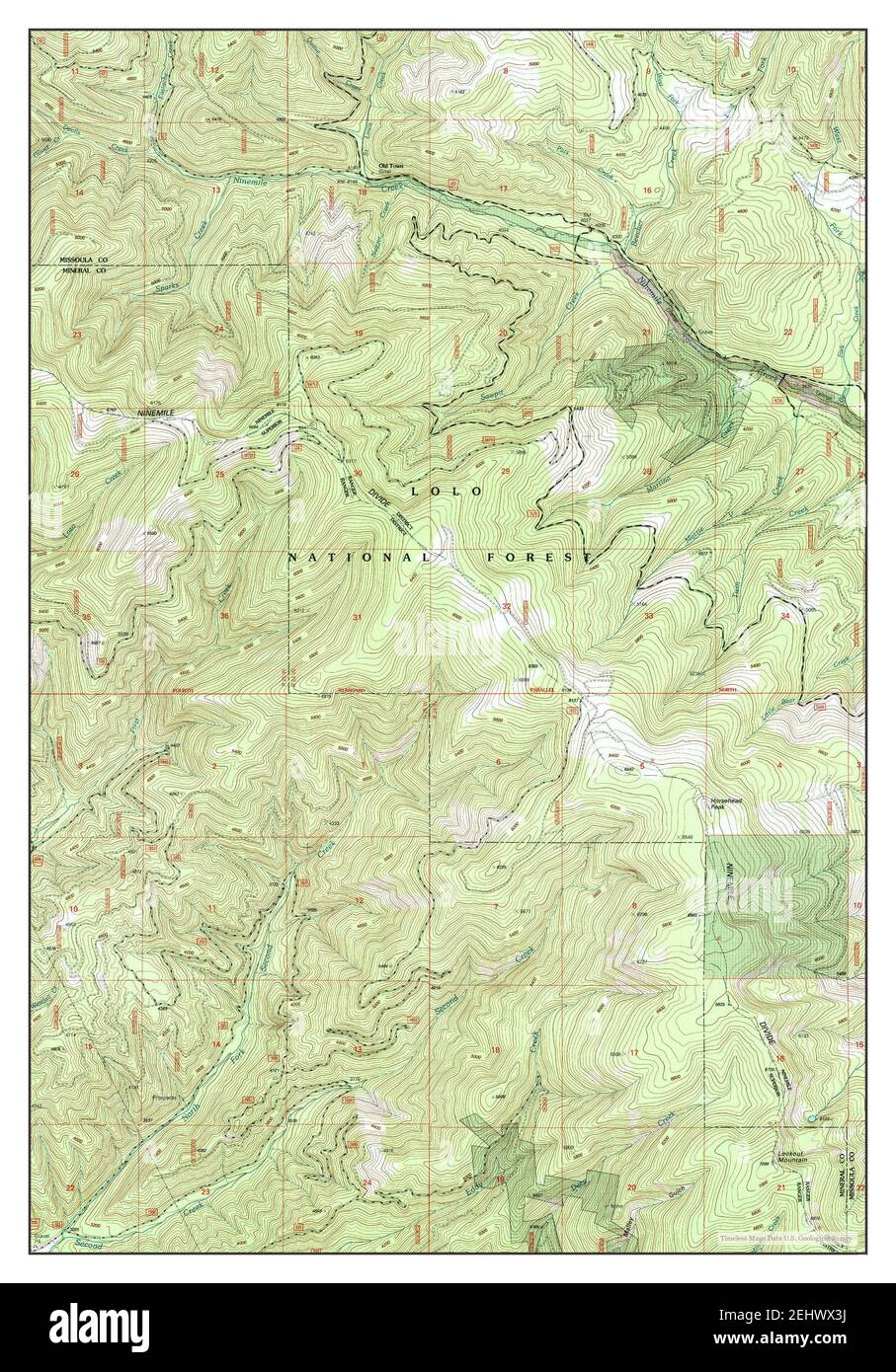 Horsehead Peak, Montana, map 1999, 124000, United States of America by Timeless Maps, data U.S