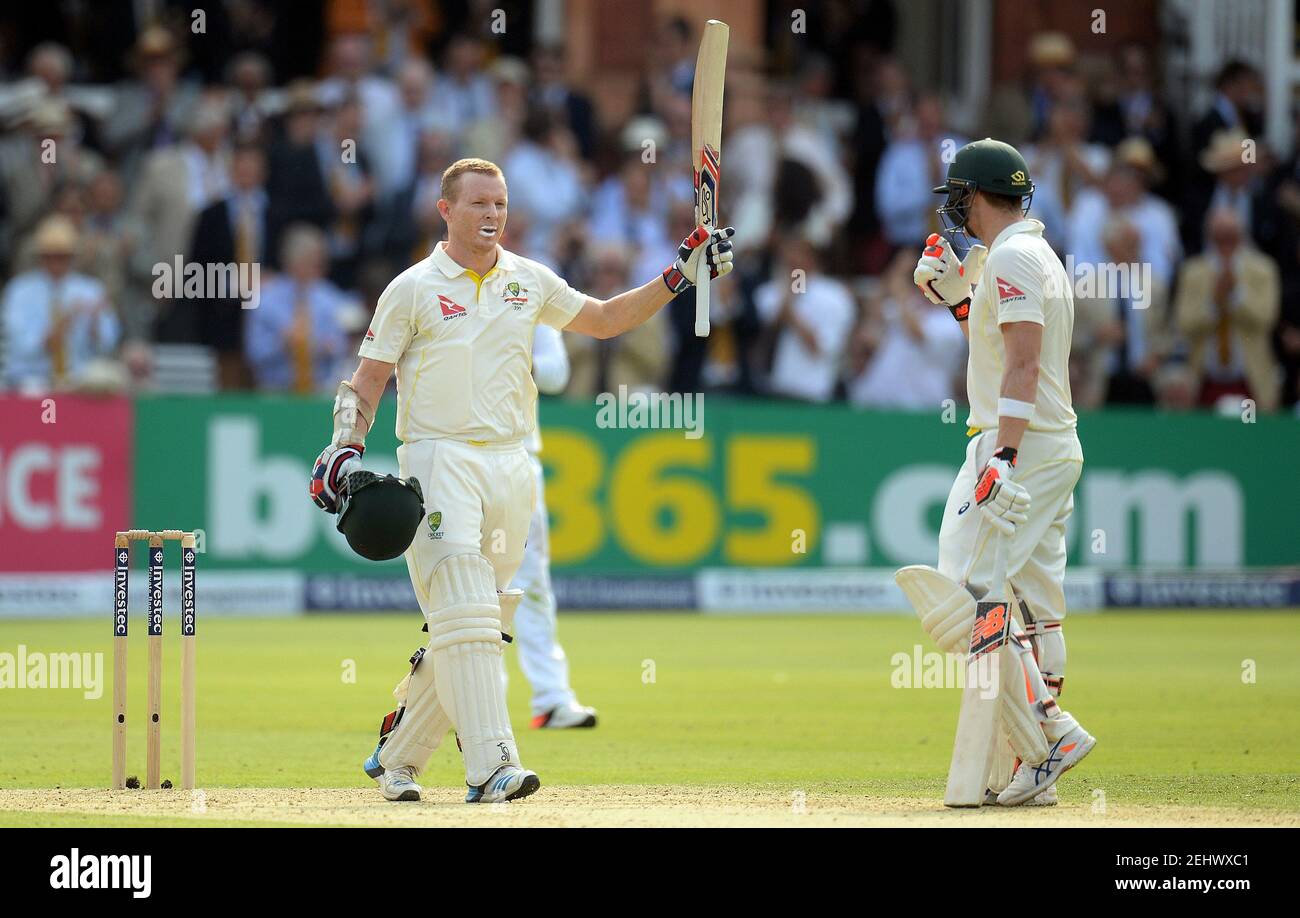 Cricket - England v Australia - Investec Ashes Test Series Second Test - Lord?s - 16/7/15 Australia's Chris Rogers celebrates reaching his century Reuters / Philip Brown Livepic Stock Photo