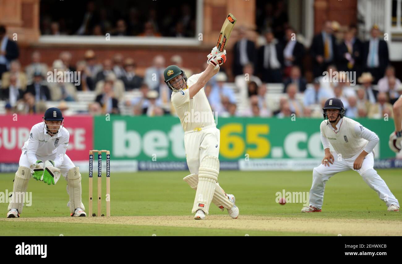 Cricket - England v Australia - Investec Ashes Test Series Second Test - Lord?s - 16/7/15 Australia's Steve Smith hits a four Reuters / Philip Brown Livepic Stock Photo