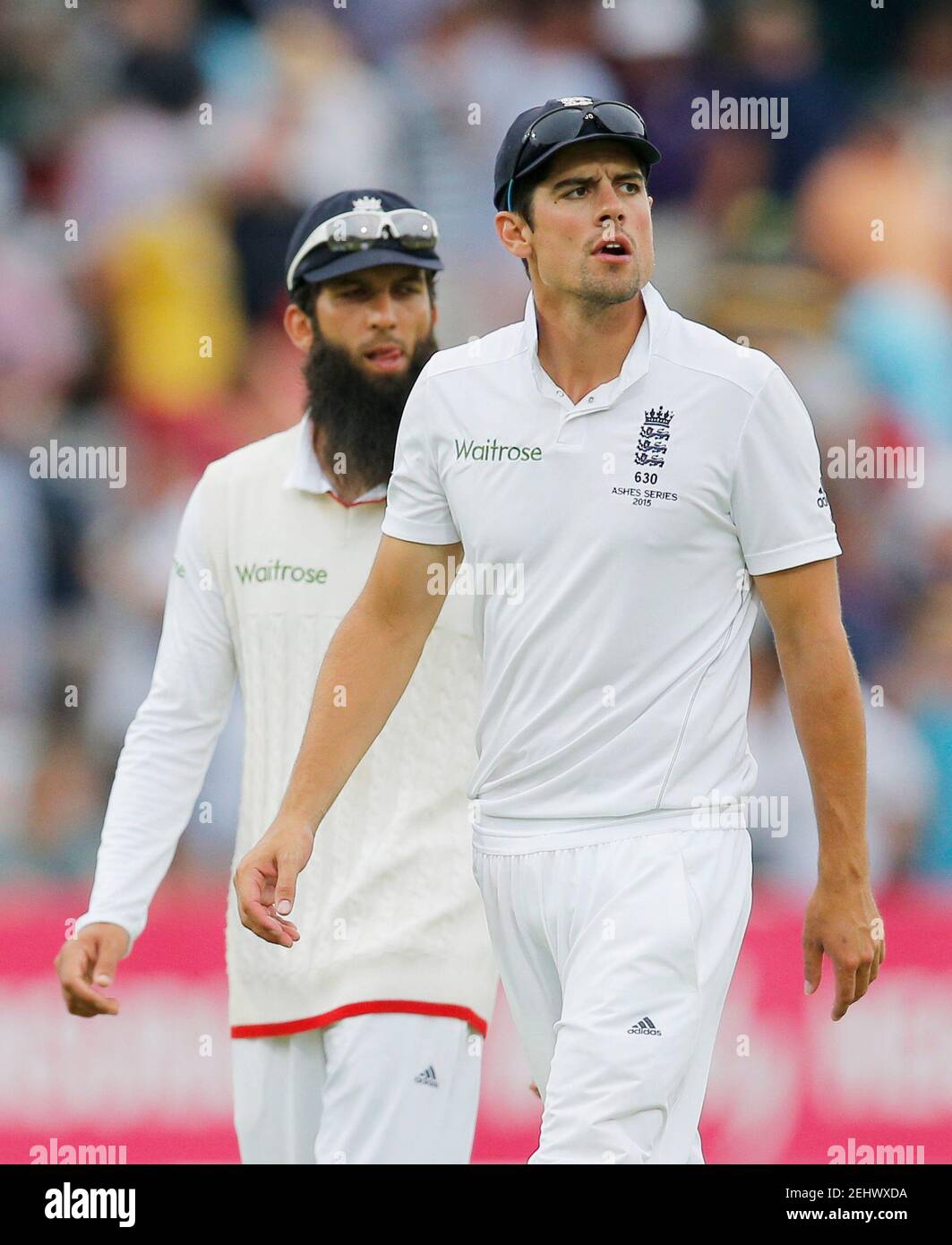 Cricket England V Australia Investec Ashes Test Series Second Test Lord S 18 7 15 England S Alastair Cook And Moeen Ali Walk Off At The End Of Play Action Images Via