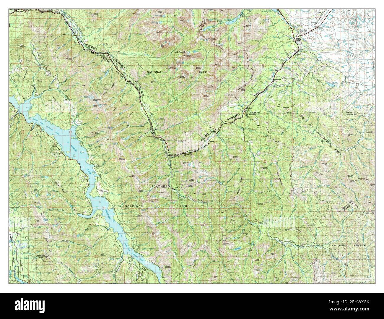 Hungry Horse Reservoir, Montana, map 1981, 1100000, United States of