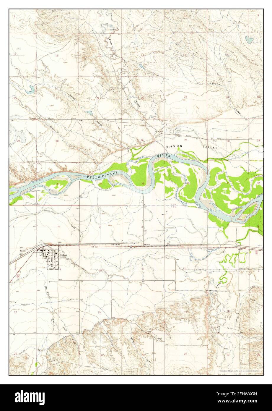 Map of hysham montana hires stock photography and images Alamy