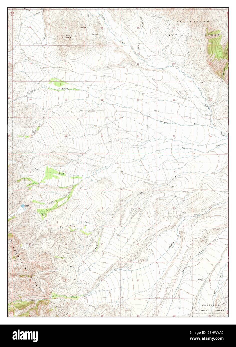 Island Butte, Montana, map 1965, 124000, United States of America by Timeless Maps, data U.S