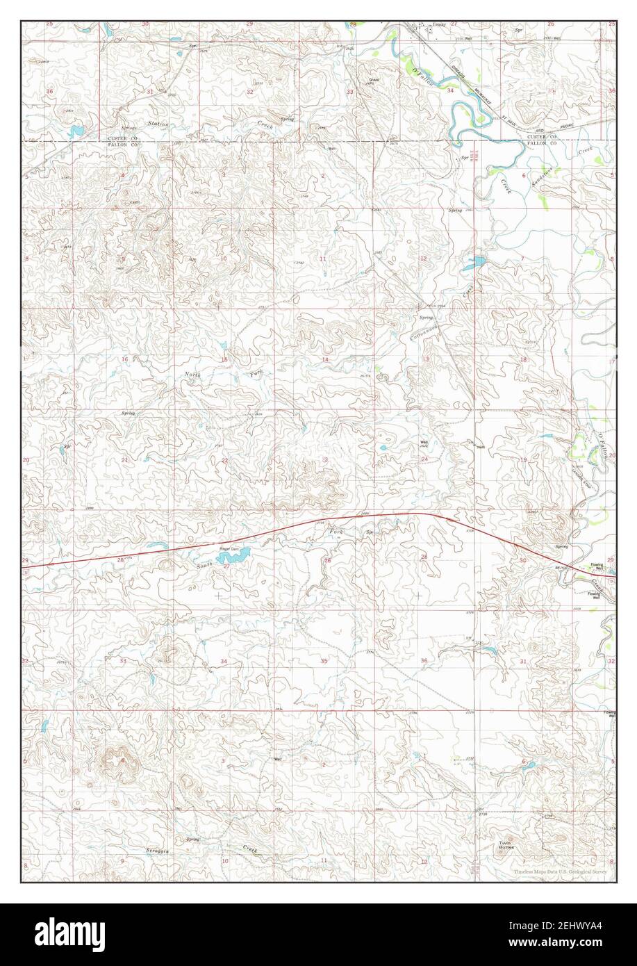 Ismay montana map Cut Out Stock Images & Pictures Alamy