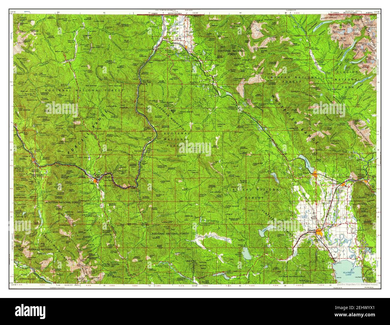 Kalispell montana map hires stock photography and images Alamy