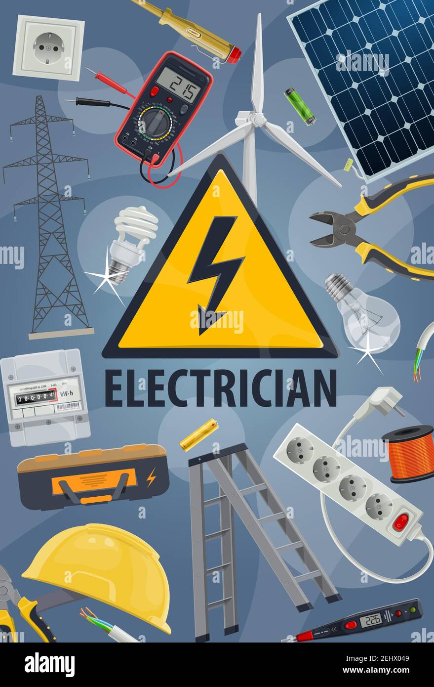 Electric service, electricity power, electrician equipments and work
