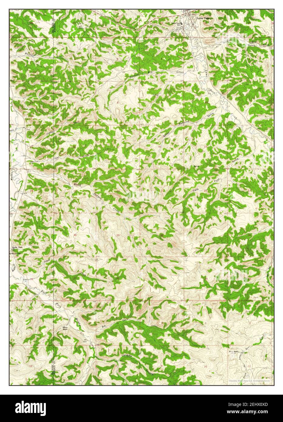 Lame deer montana map hires stock photography and images Alamy