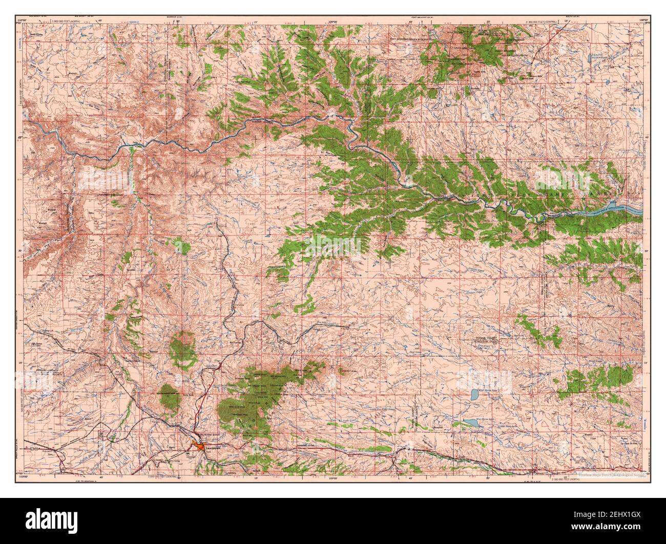 Lewistown, Montana, map 1959, 1250000, United States of America by