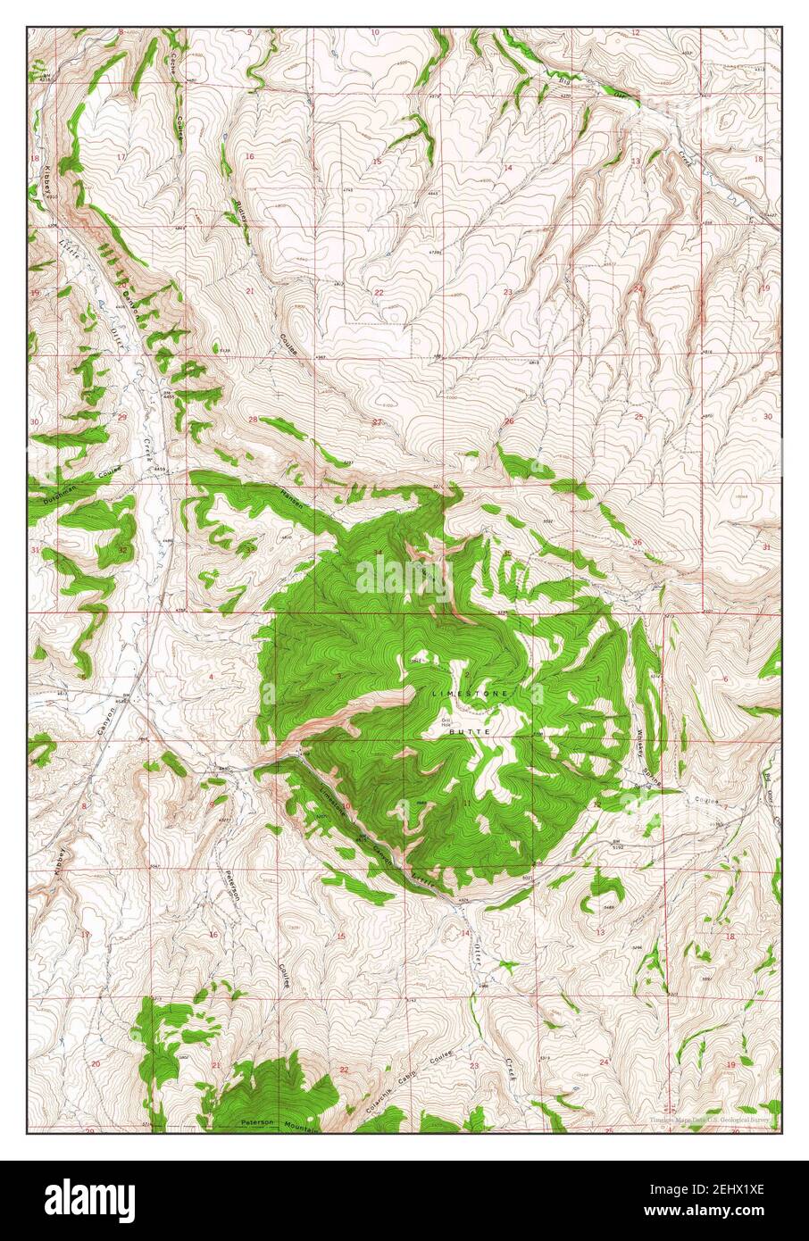 Limestone Butte, Montana, map 1961, 124000, United States of America