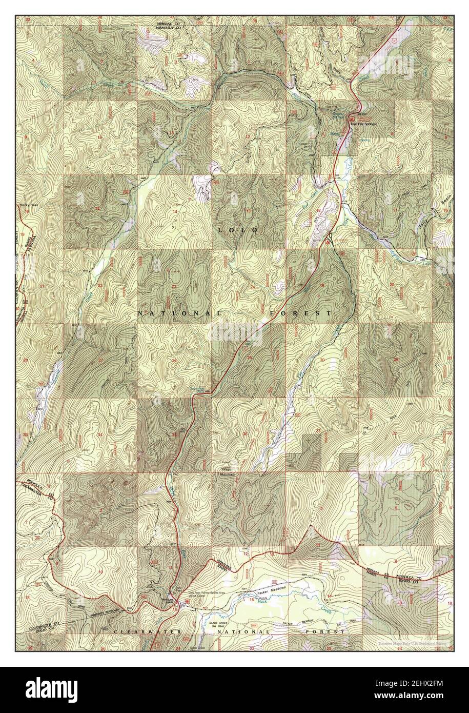 Lolo montana map hires stock photography and images Alamy