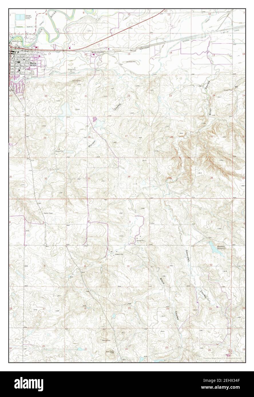 Map of malta montana hires stock photography and images Alamy