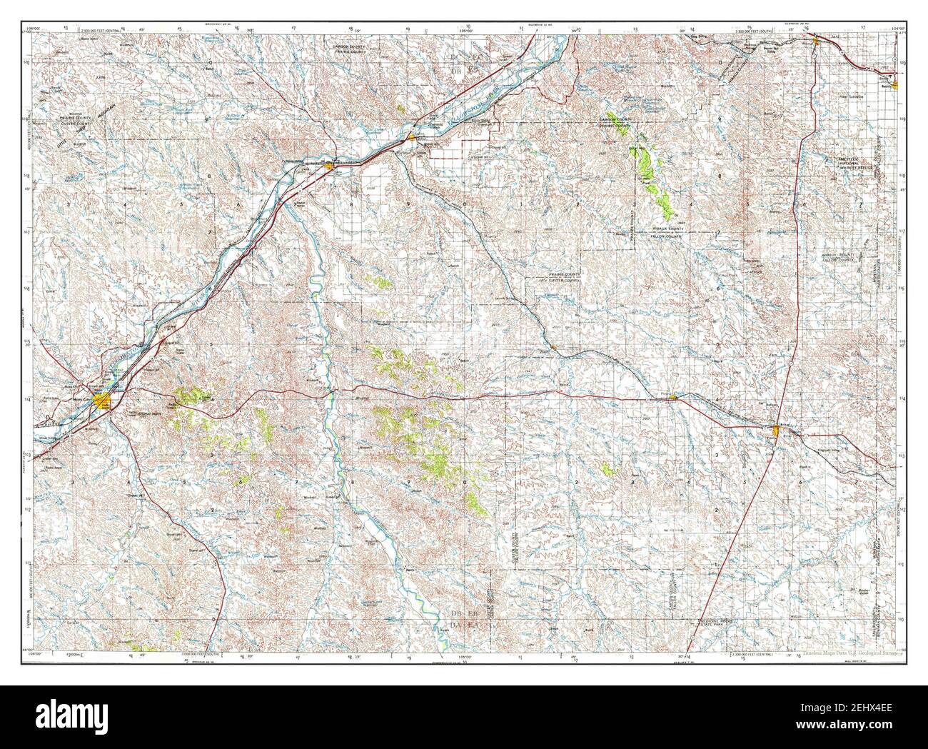 Miles City, Montana, map 1953, 1250000, United States of America by