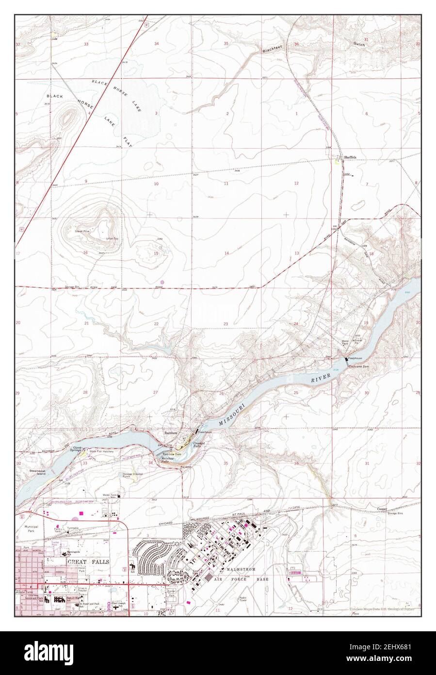 Map of great falls montana hires stock photography and images Alamy