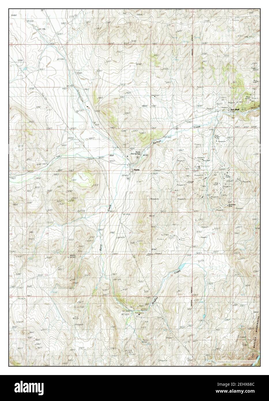 Norris, Montana, map 1988, 1:24000, United States of America by Timeless Maps, data U.S. Geological Survey Stock Photo
