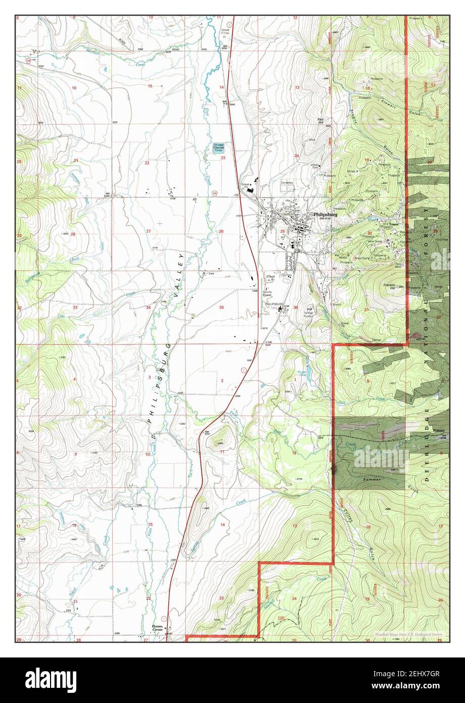 Philipsburg, Montana, map 1996, 1:24000, United States of America by